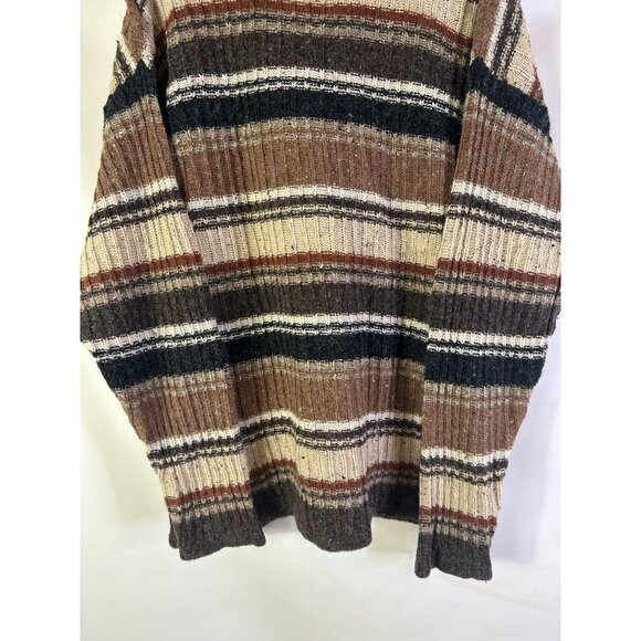 Vintage Y2K Streetwear Grunge Sweater Wool Blend Rainbow Stripe - Picture 3 of 6